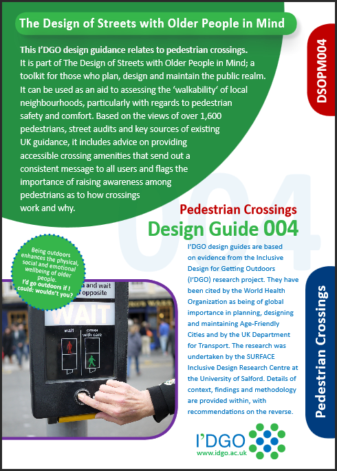Design of Pedestrian Crossings  for Older People Front